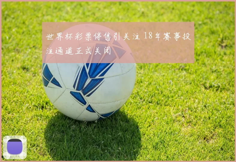 世界杯彩票停售引关注 18年赛事投注通道正式关闭