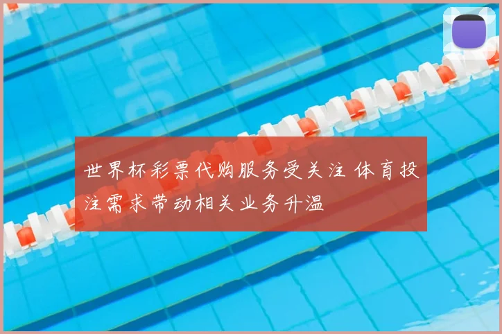 世界杯彩票代购服务受关注 体育投注需求带动相关业务升温